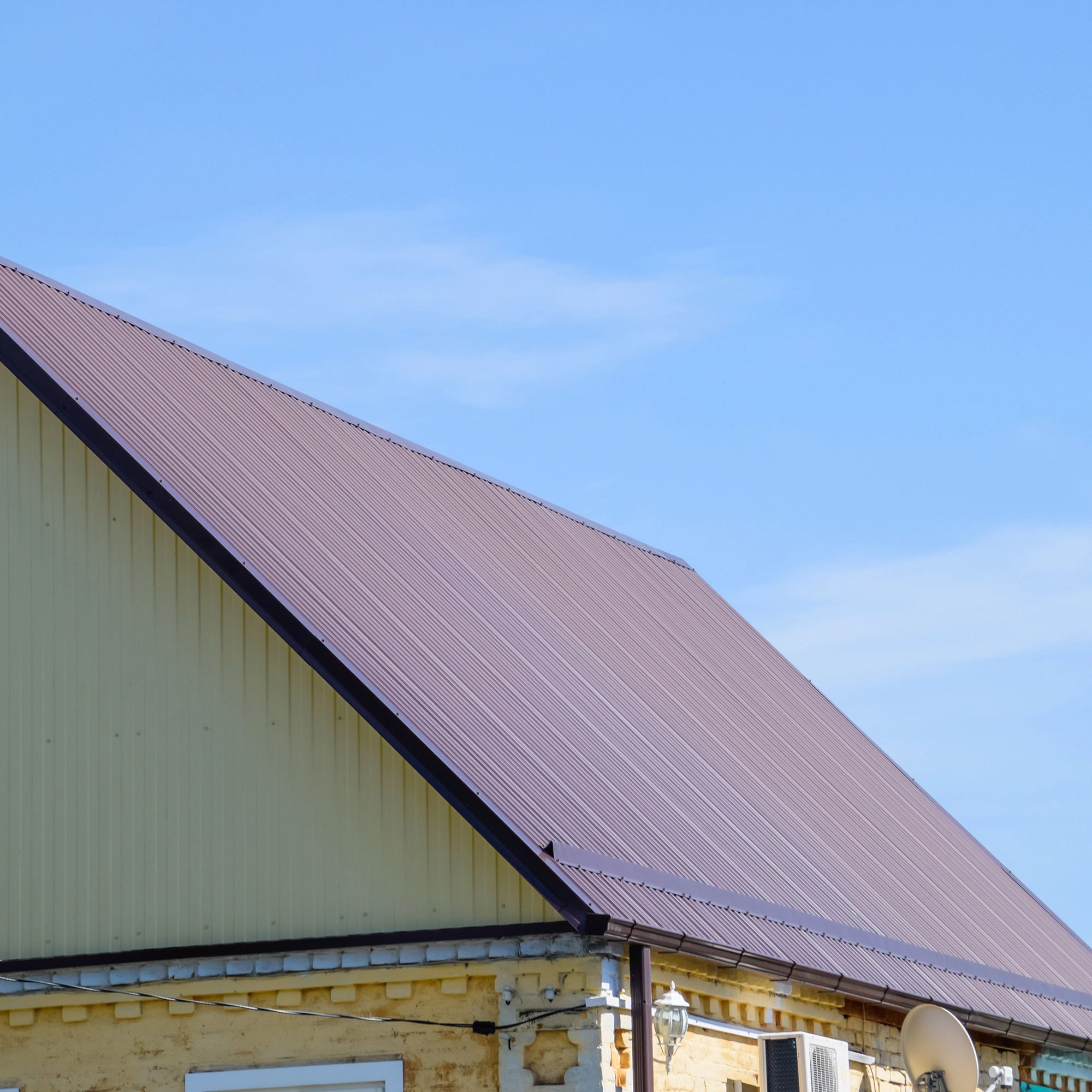 Commercial building with metal roof
